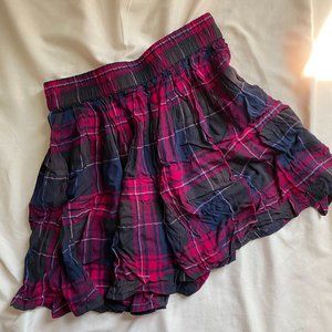 aeropostale red plaid skater skirt